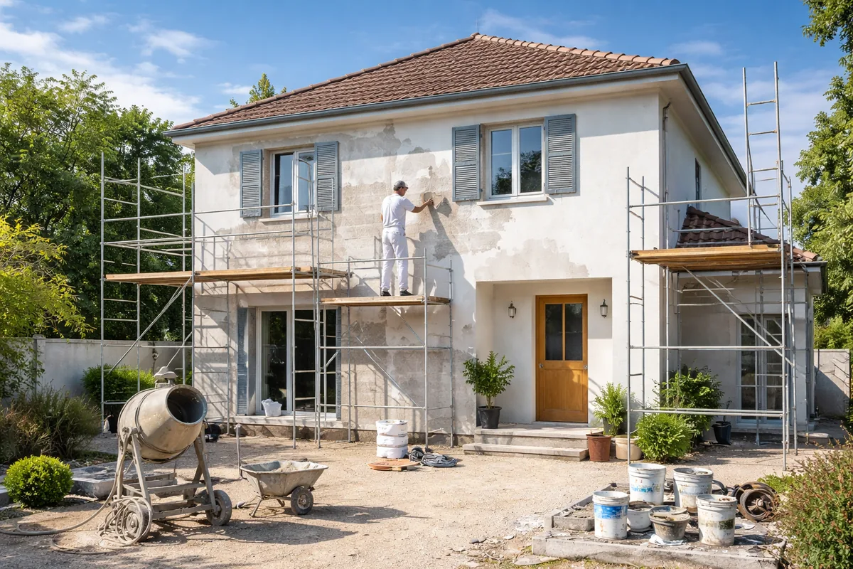 Combien coûte la rénovation d'une façade de maison de 100 m²