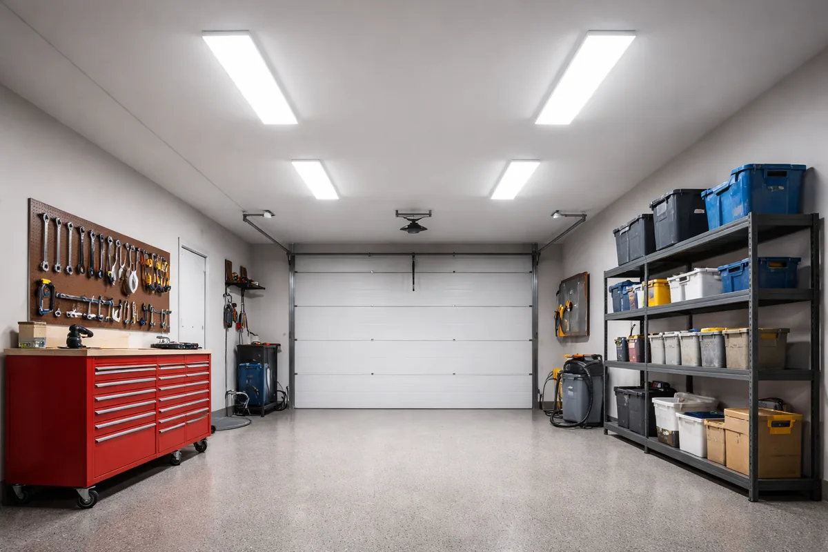Comment installer un éclairage LED dans un garage de 30 m²