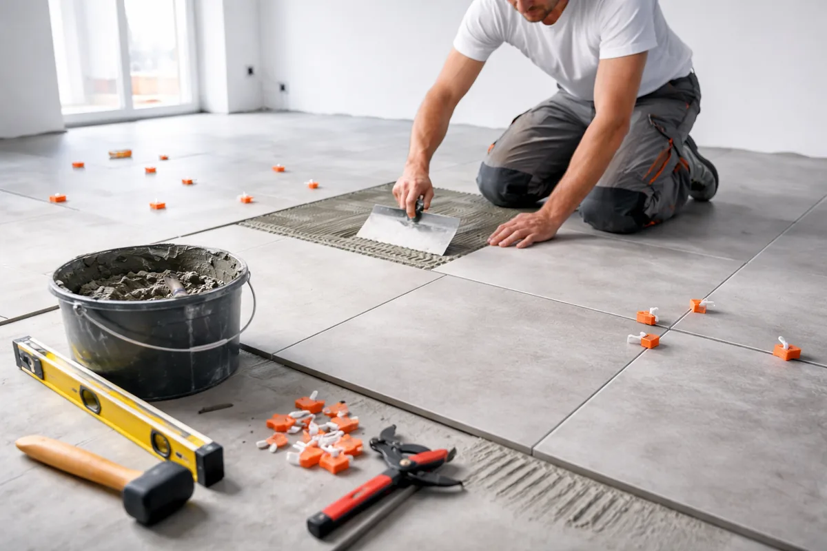 Combien de temps faut-il pour poser du carrelage dans une pièce de 20 m²